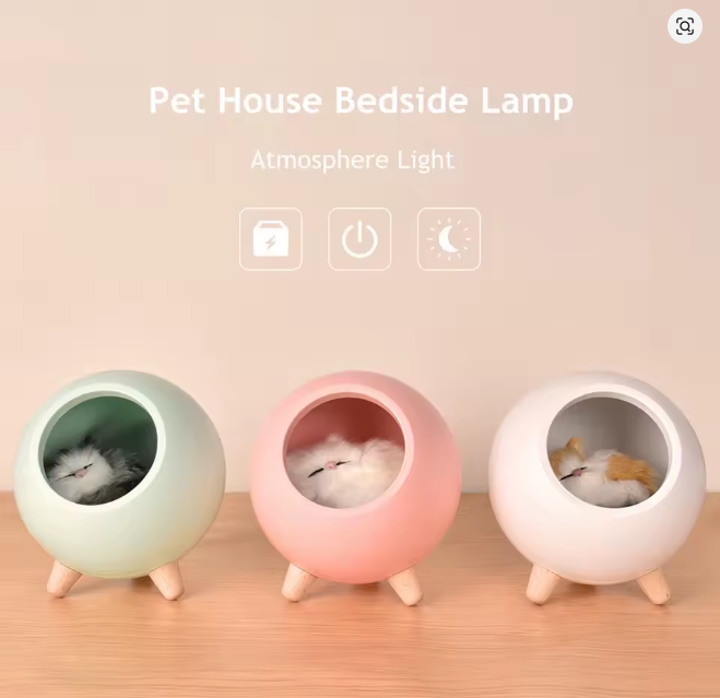 Luminária Abajur Gatinho LED