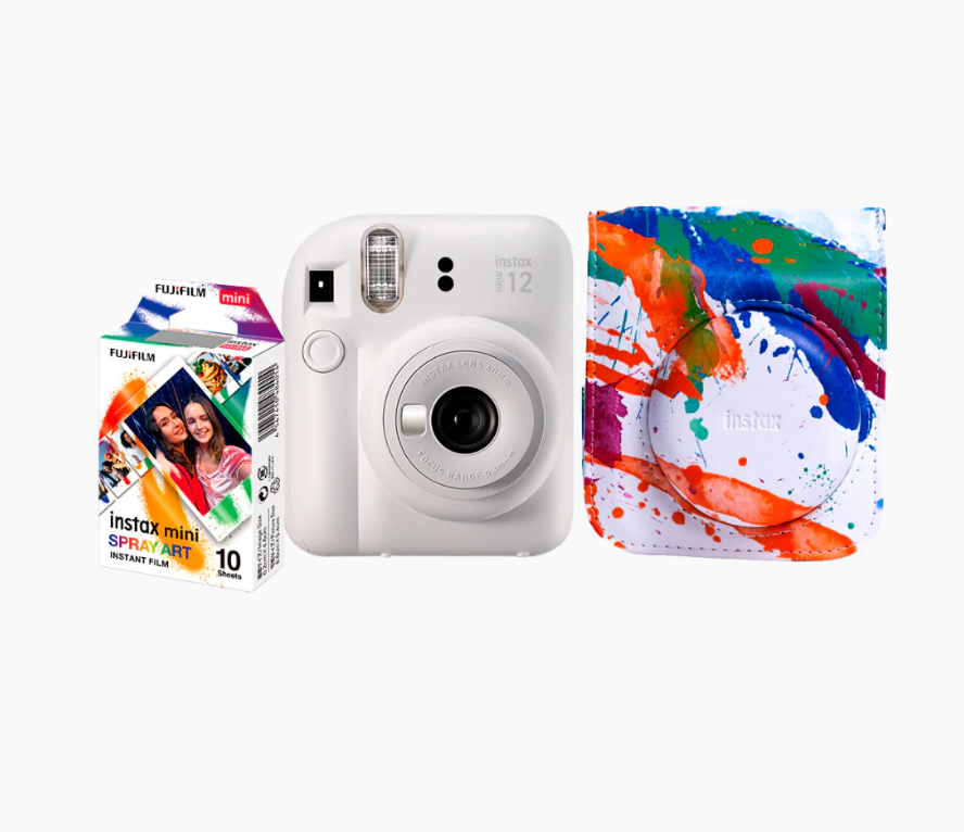 Kit Câmera Instantânea Fujifilm Instax Mini 12 + Pack 10 filmes + Bolsa