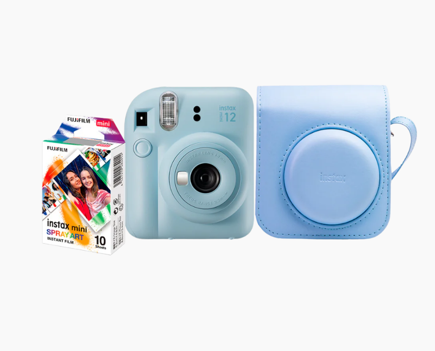 Kit Câmera Instantânea Fujifilm Instax Mini 12 + Pack 10 filmes + Bolsa