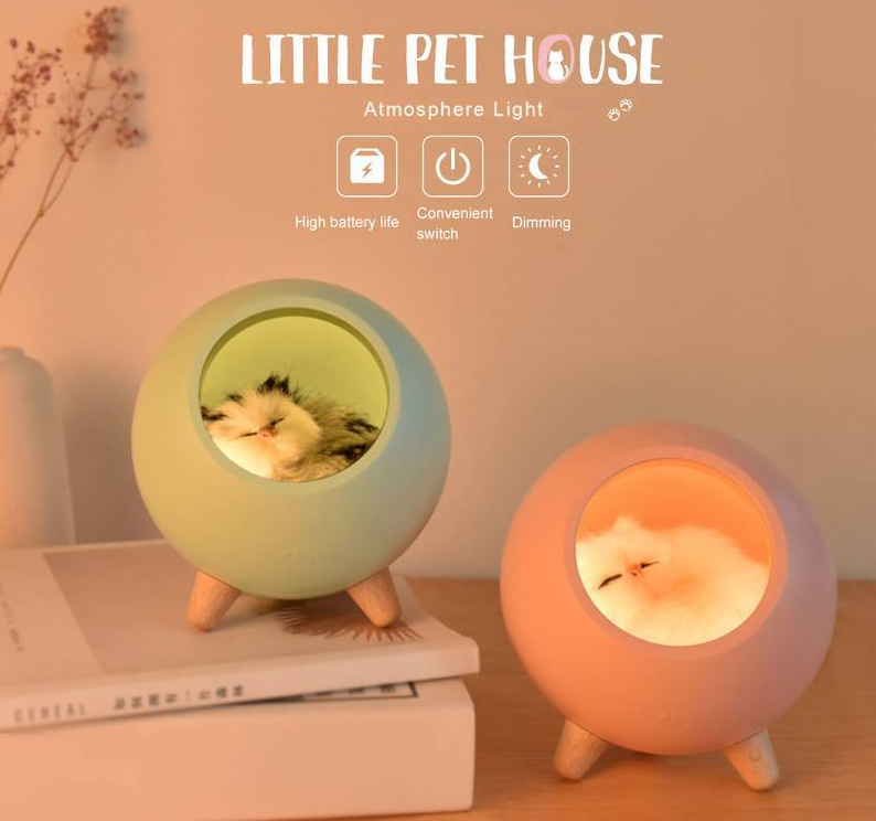 Luminária Abajur Gatinho LED